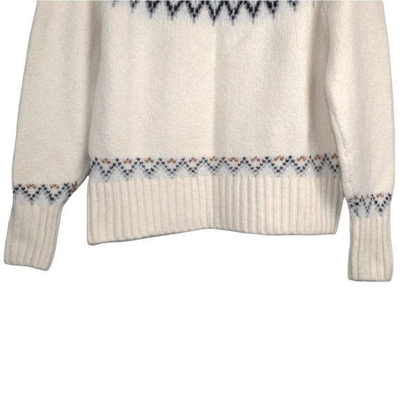 Artelier Nicole Miller Med Mock Neck Fair Isle Ribbed Knit Sweater Pullo… - Picture 8 of 11
